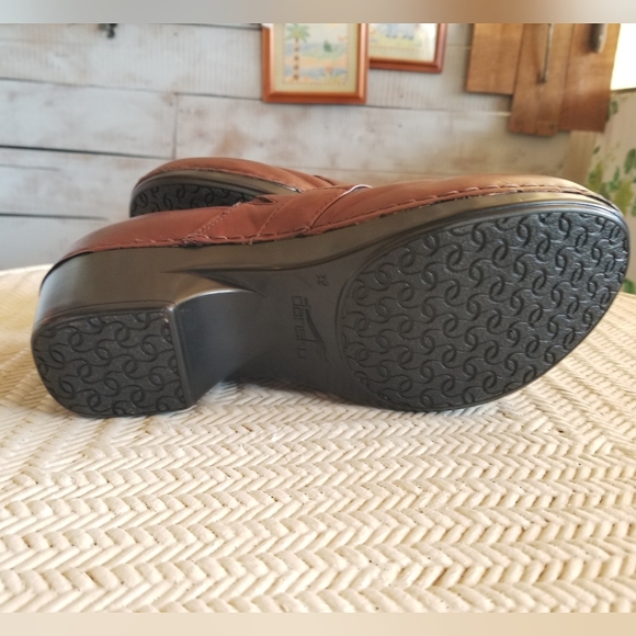 Brown Leather Dansko Mary Jane Clogs - Picture 11 of 16